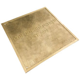 Engraved Brass Plaques: Business Name, Logo & Address